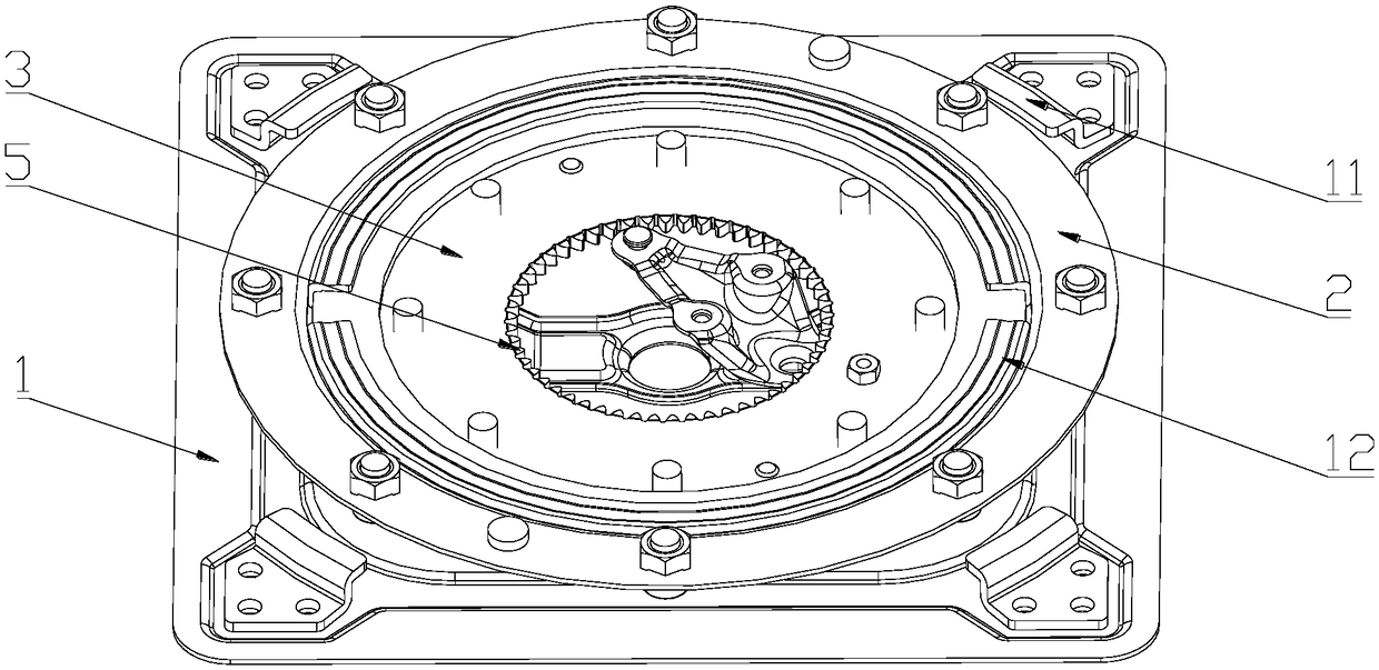 Automobile seat rotation mechanism