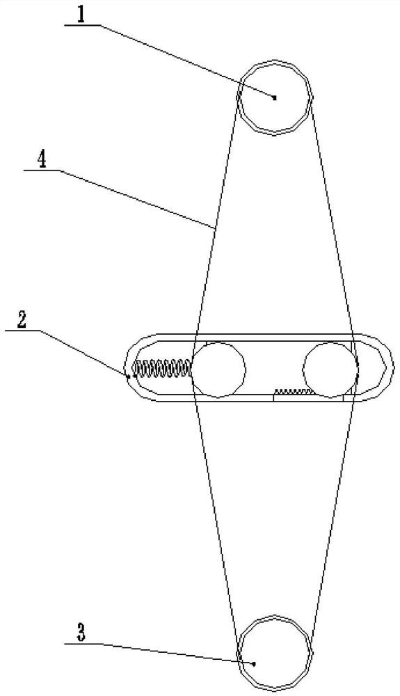 A chain-type start buffer mechanism