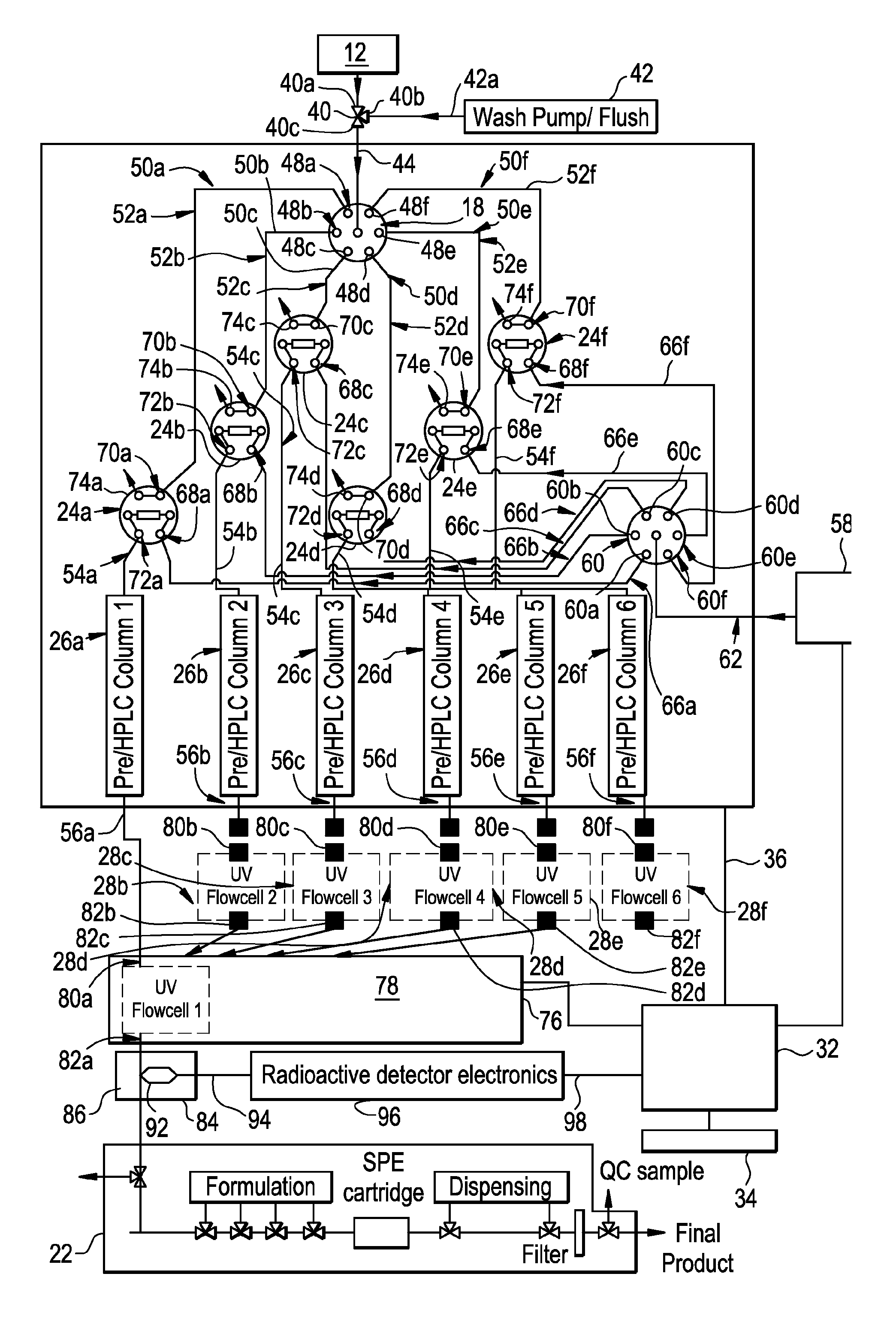 Multi-stream high-pressure liquid chromatography module