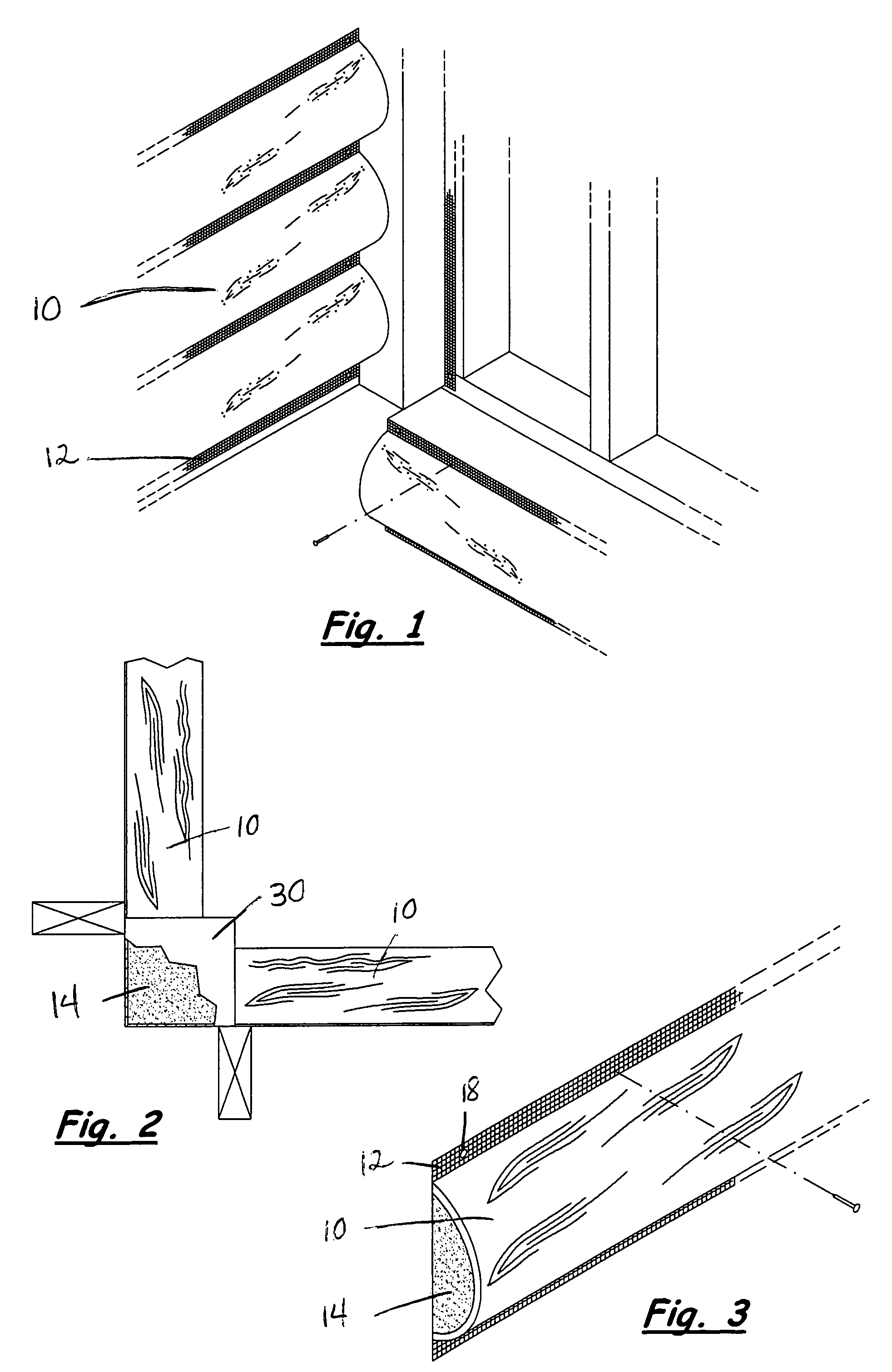 Simulated log siding