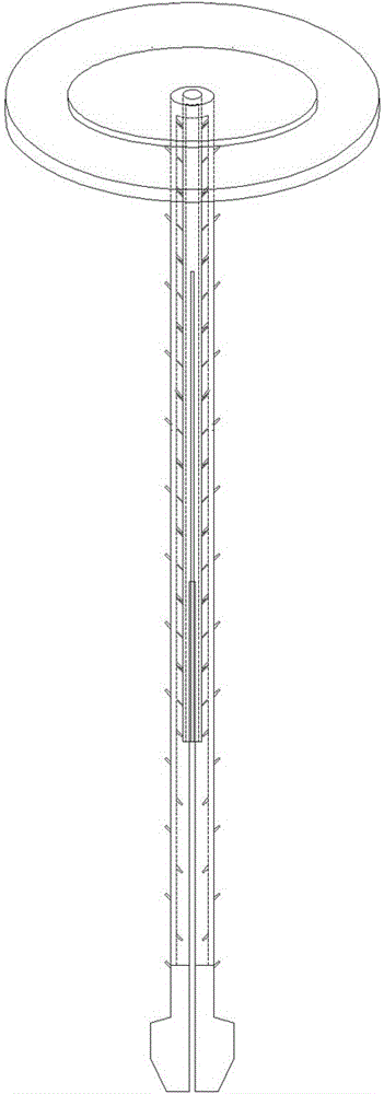 Anchoring combined part used for anchoring fixation of heat-preservation plate and heat-preservation wall body of same