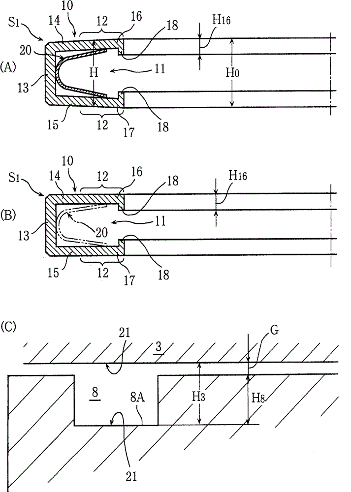 U-shaped sealing member