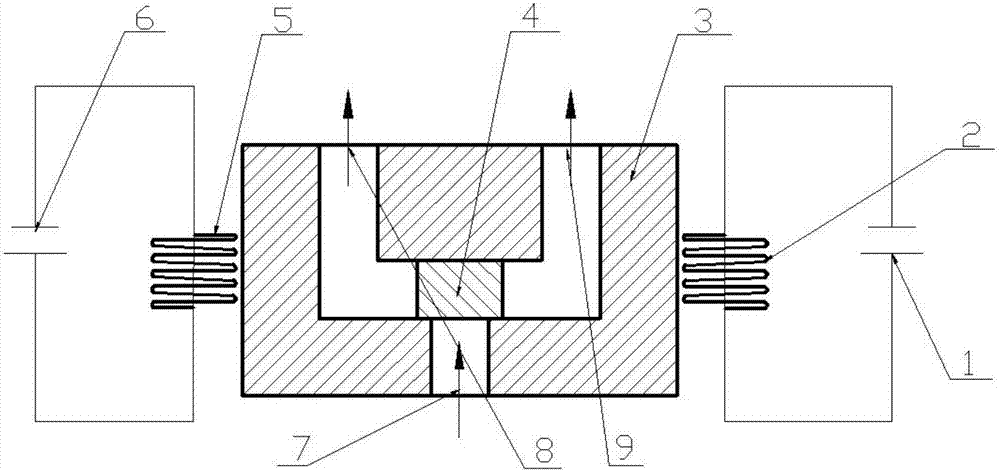 Hydraulic-control micro-valve gas supply reversing device based on magnetic drive and use method thereof