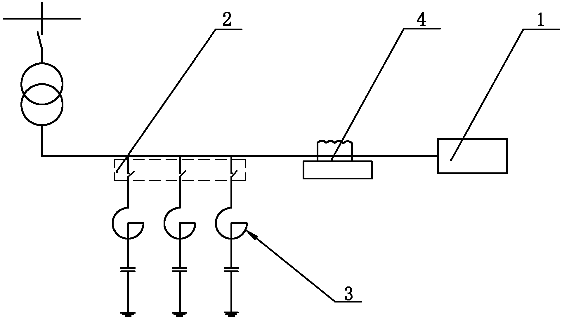 Filtering device of intermediate frequency smelting furnace