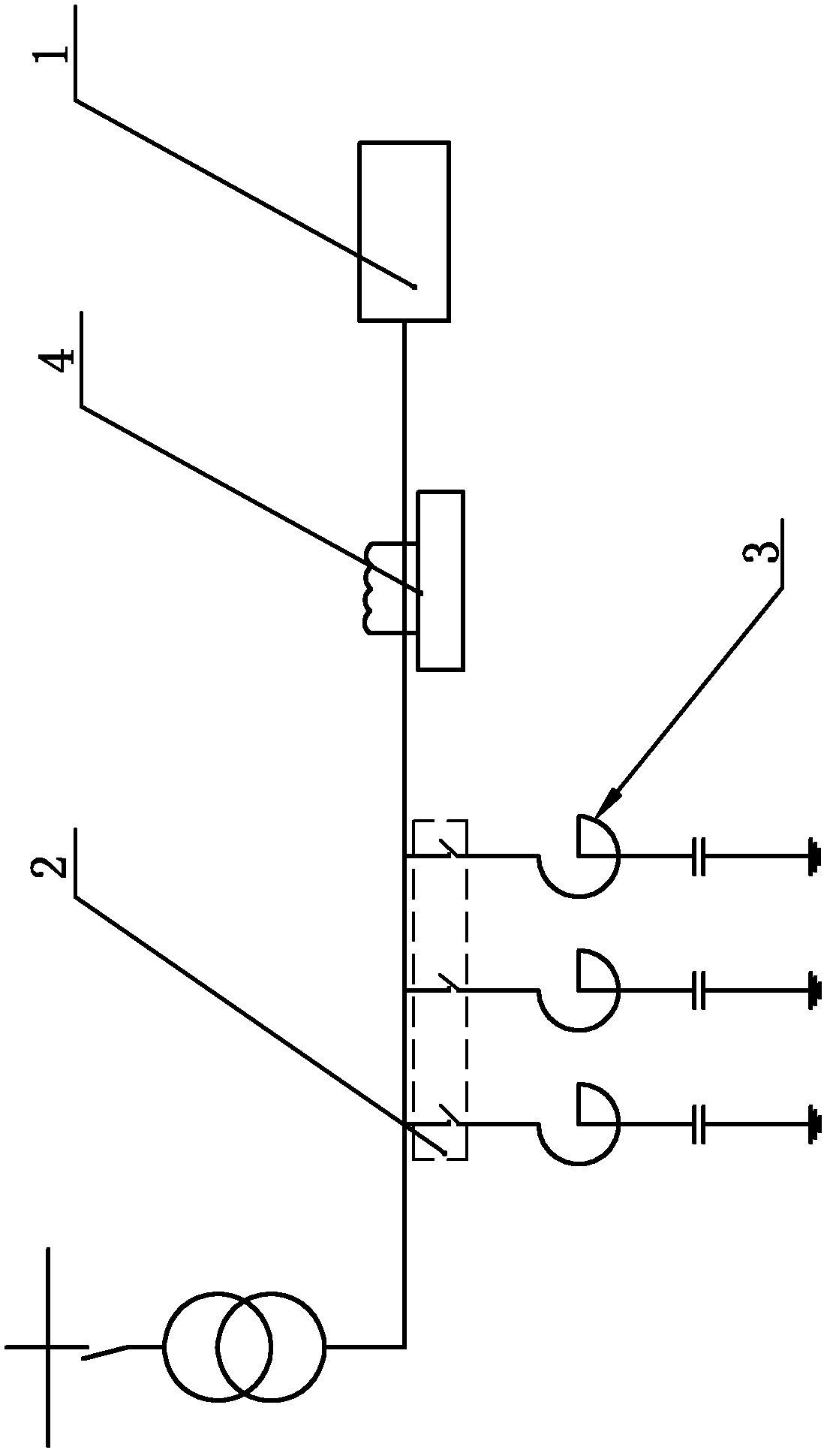 Filtering device of intermediate frequency smelting furnace