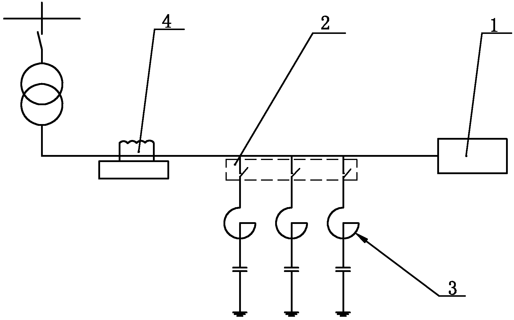 Filtering device of intermediate frequency smelting furnace