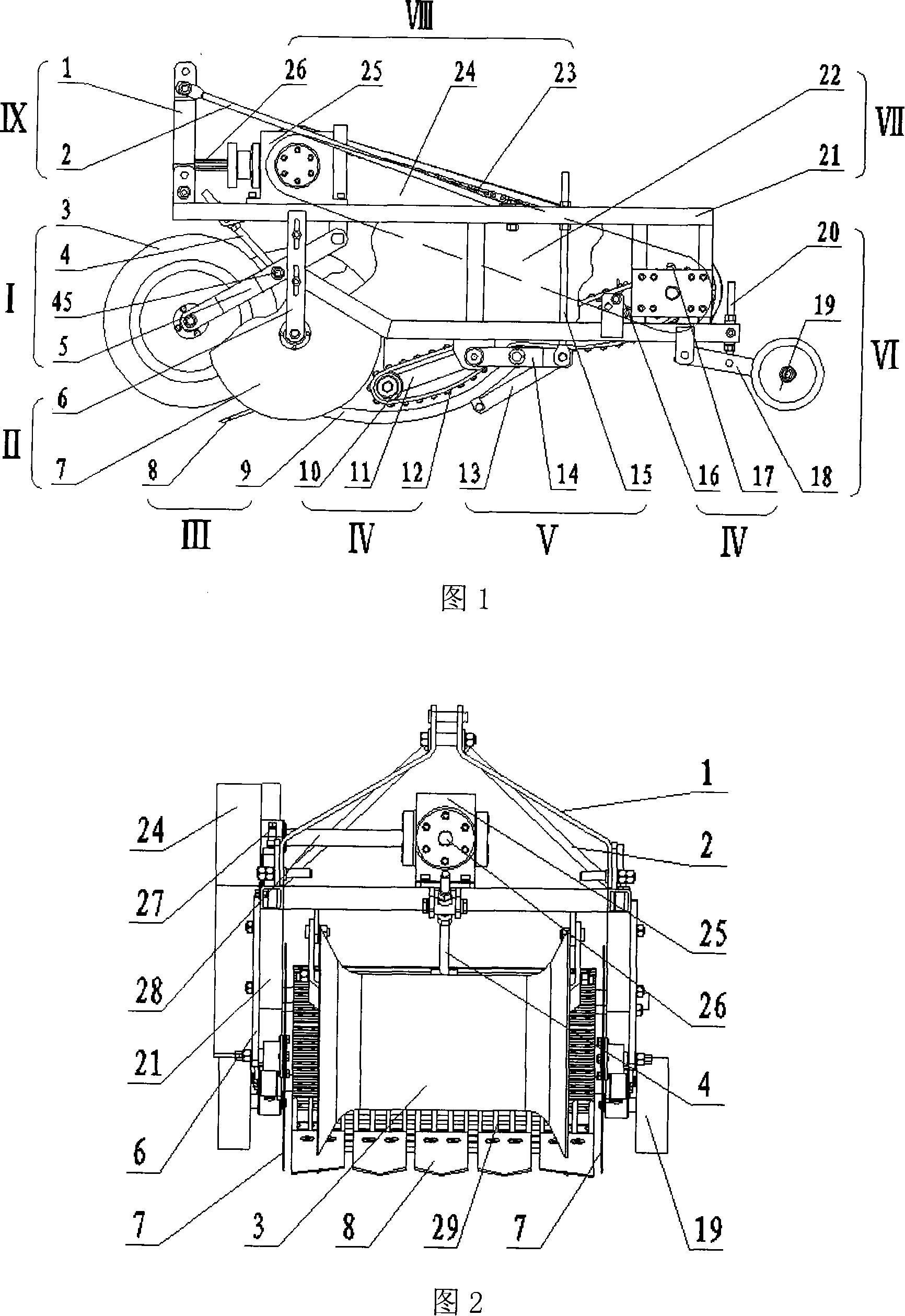 Harvester for potatoes