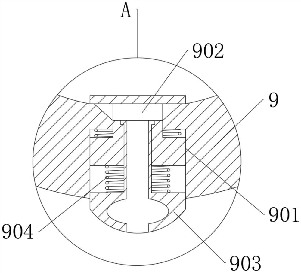 Fixing device for escalator handrail belt lining layer