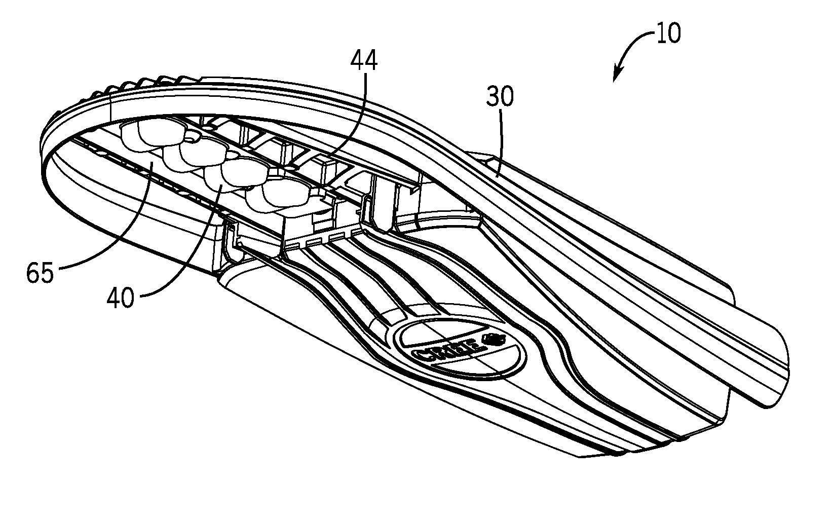 LED light fixture with integrated light shielding