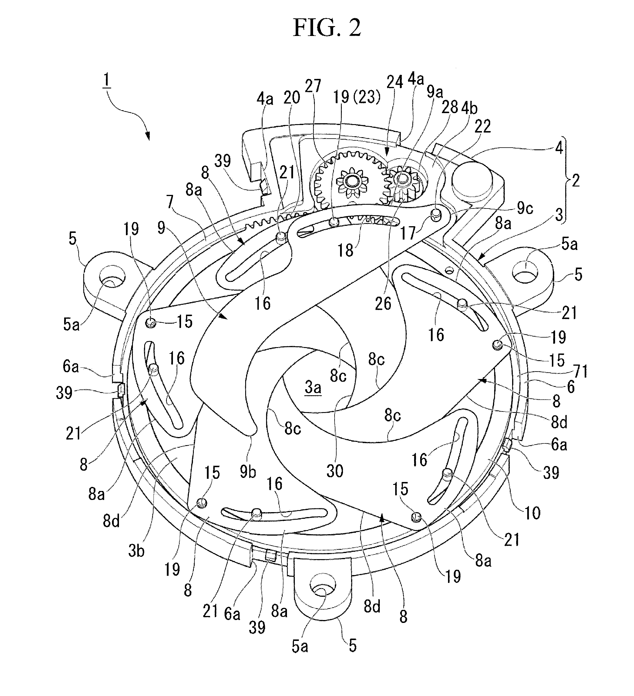 Diaphragm device and optical instrument