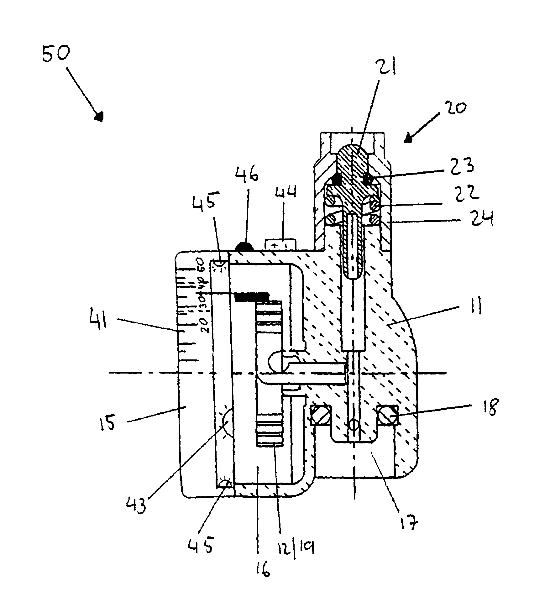 Pneumatic tire air pressure gauge assembly