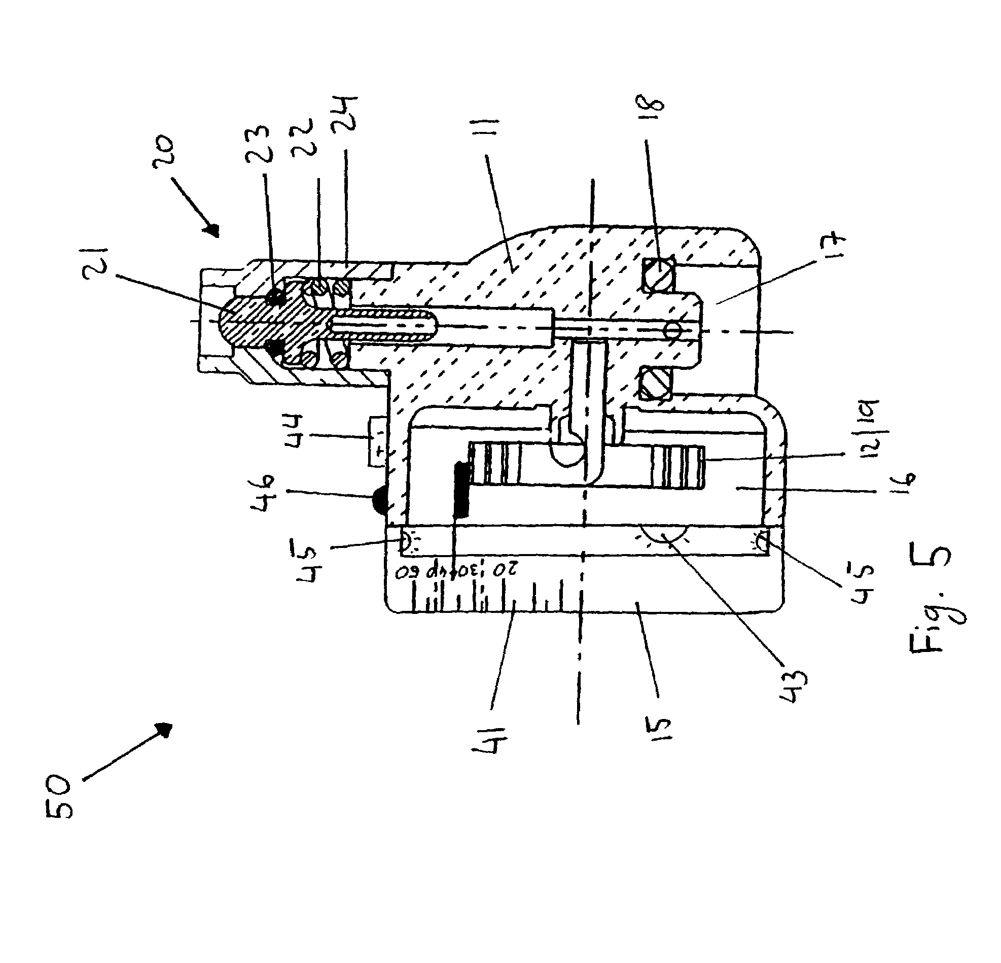 Pneumatic tire air pressure gauge assembly