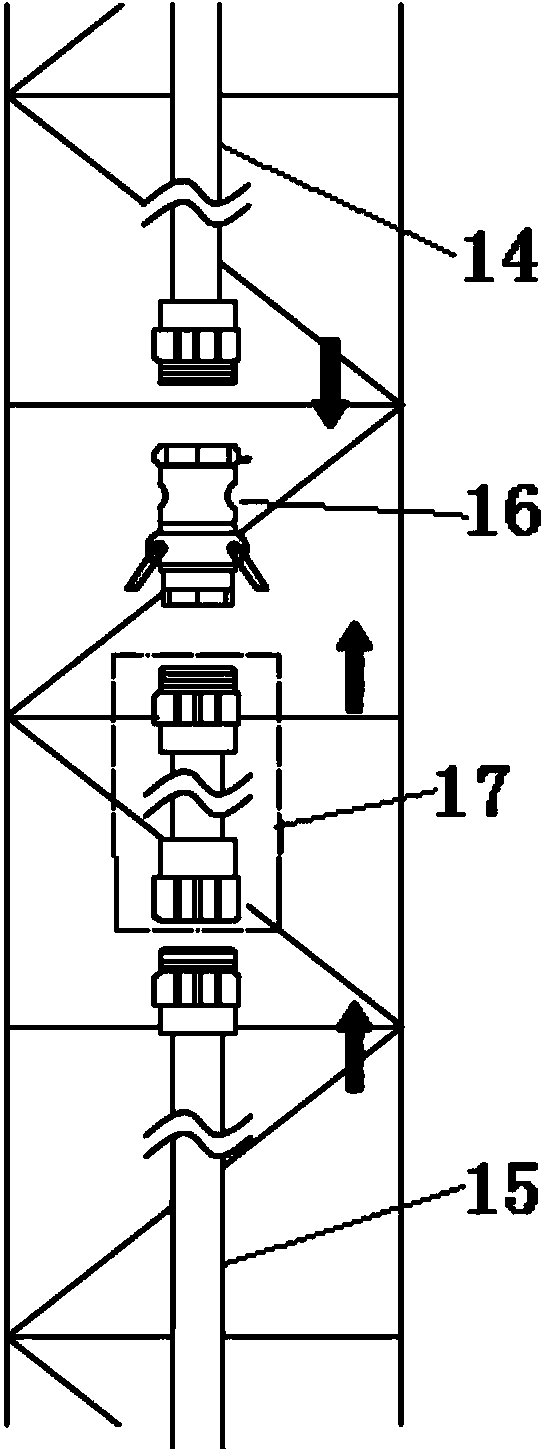 Tower crane spraying device having automatic control function