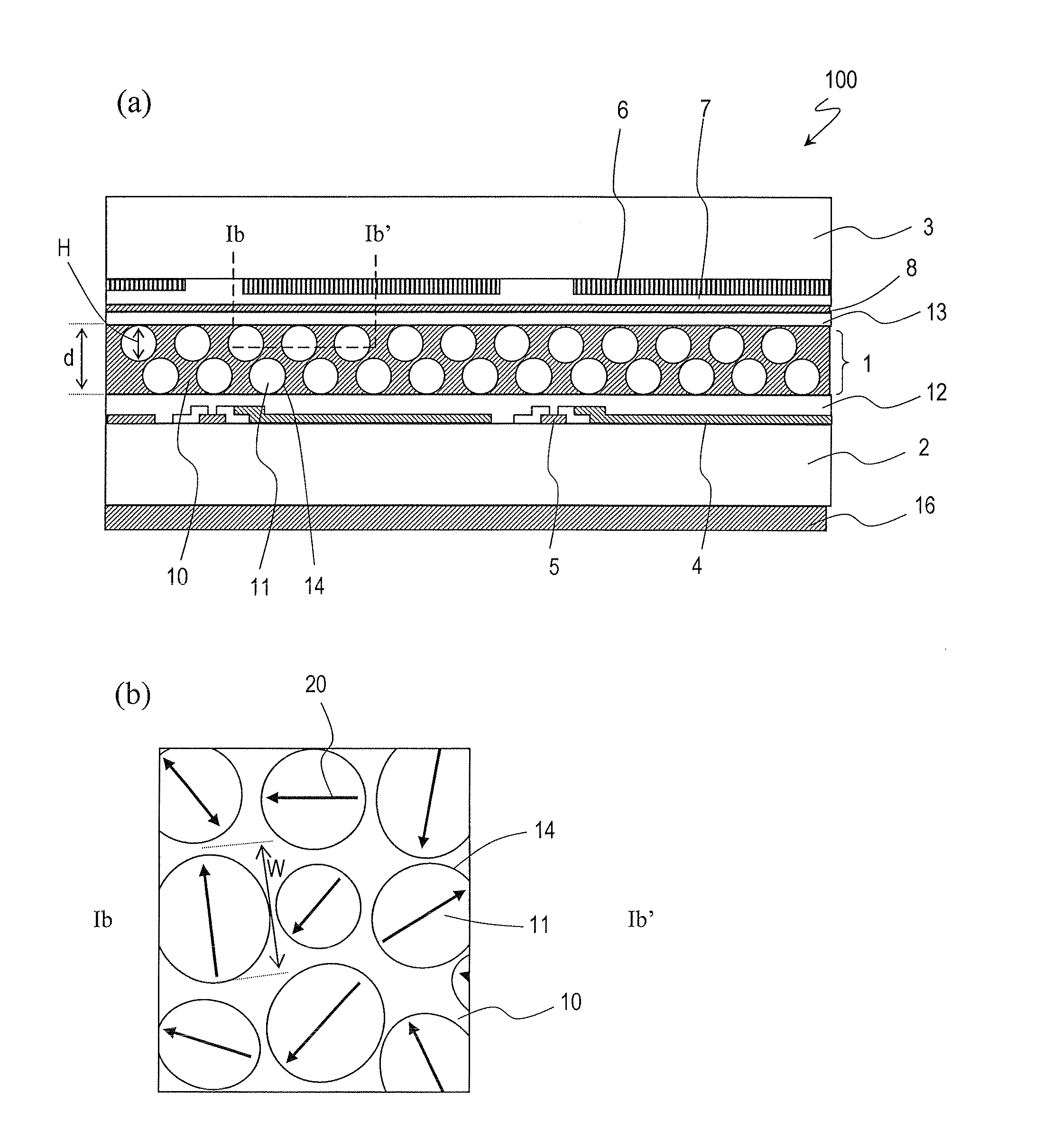 Reflection type liquid crystal display device with controlled directors