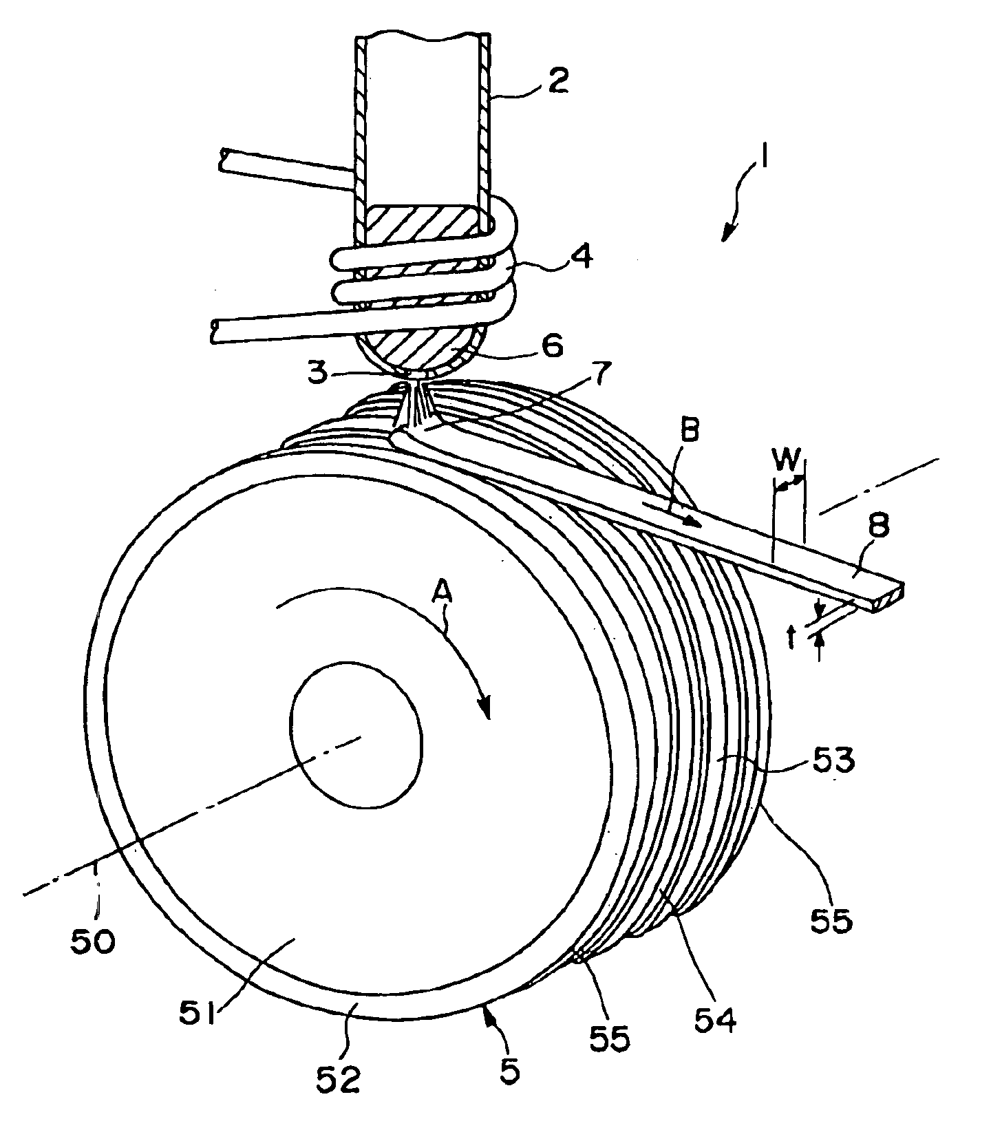 Method of manufacturing magnet materials, and ribbon-shaped magnet materials, powdered magnet materials and bonded magnets