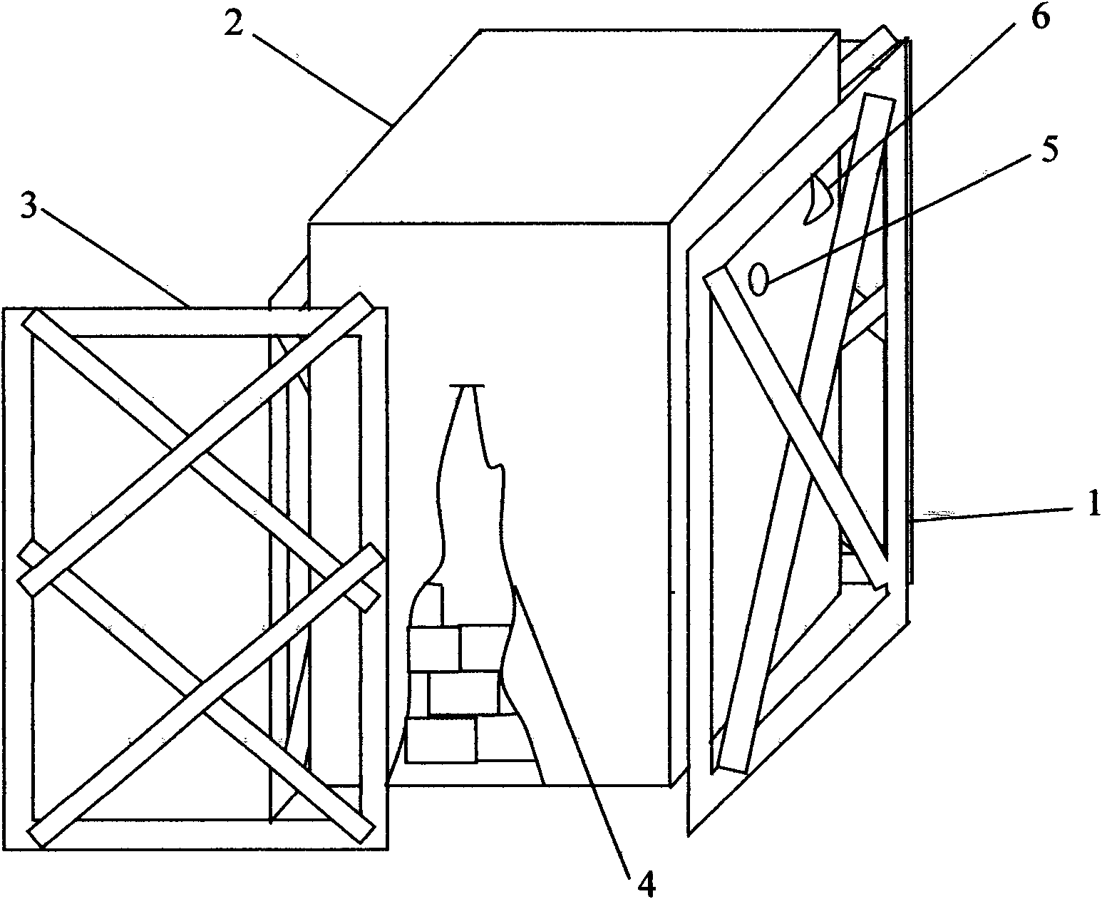 Template with rigid-flexible composite structure and partition wall construction method by retaining roadway along goaf thereof