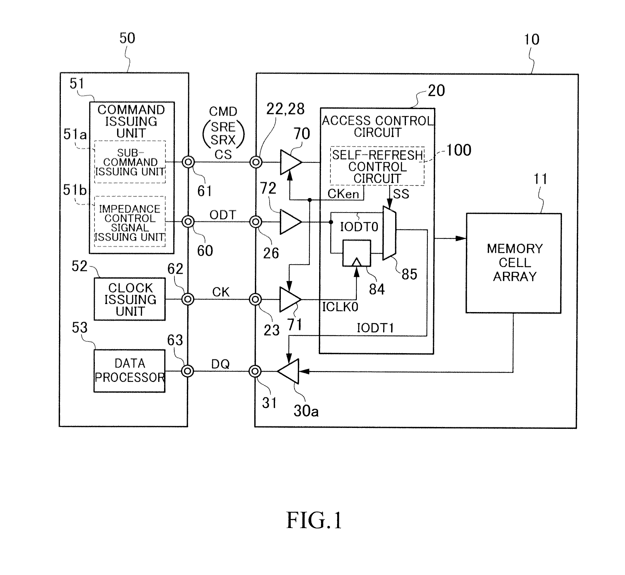 Information processing system including semiconductor device having self-refresh mode