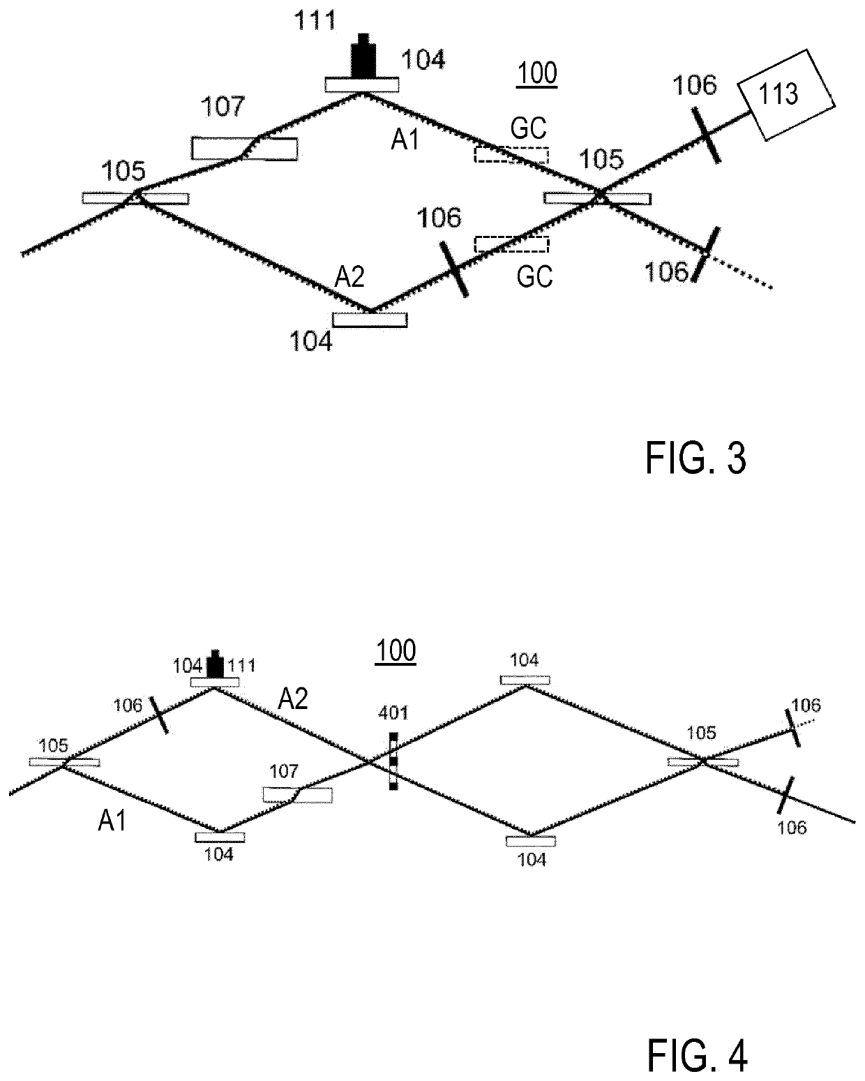 Interferometry with an achromatic interferometric superposition of electromagnetic fields