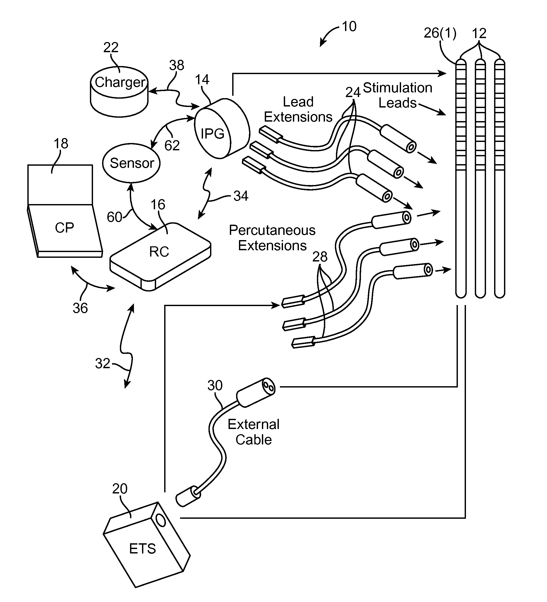 Method for treating hypertension via electrical stimulation of neural structures