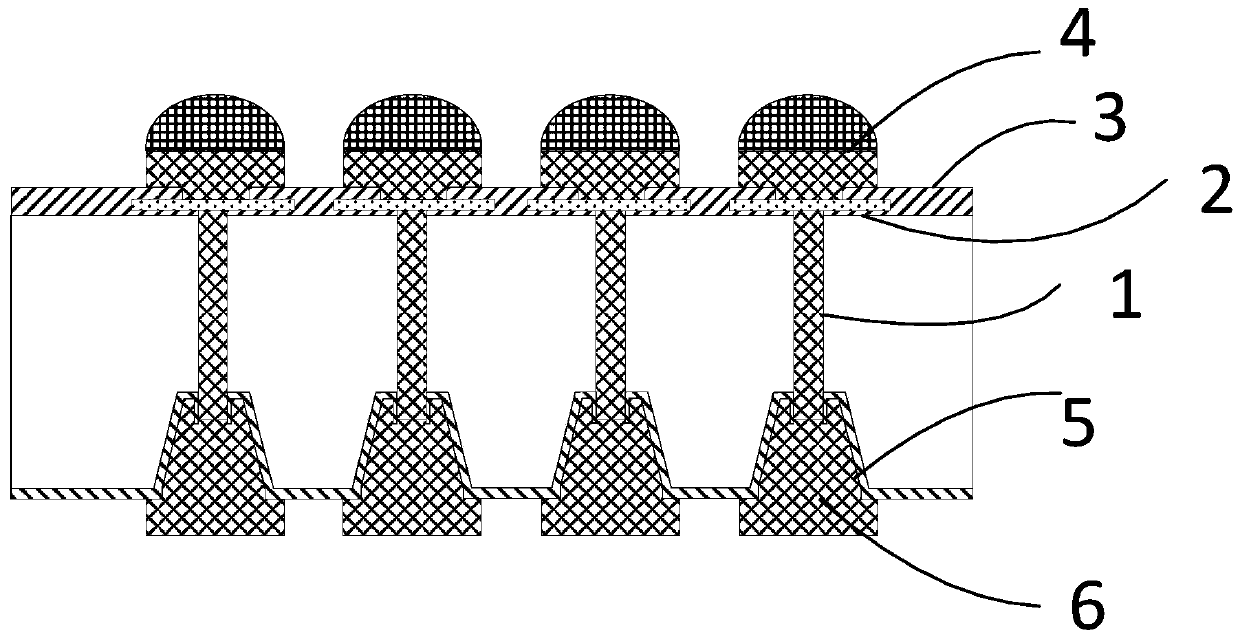 Wafer-level chip structure, multi-chip stacking interconnection structure and preparation method