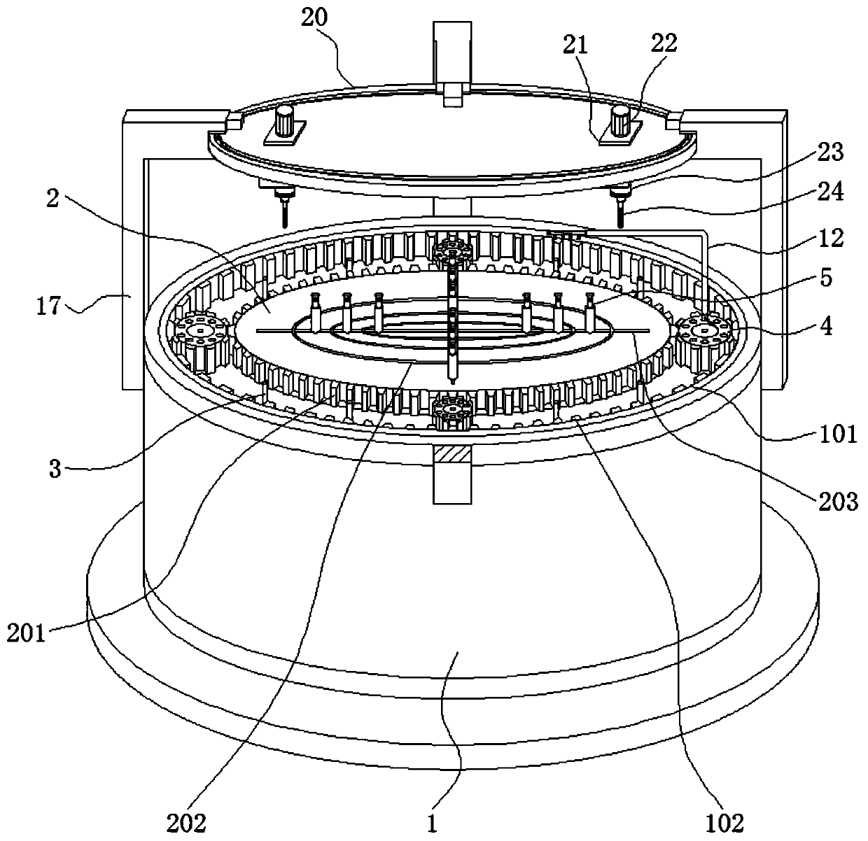 Bearing gear ring gear stripe profiling cutting equipment and machining technology