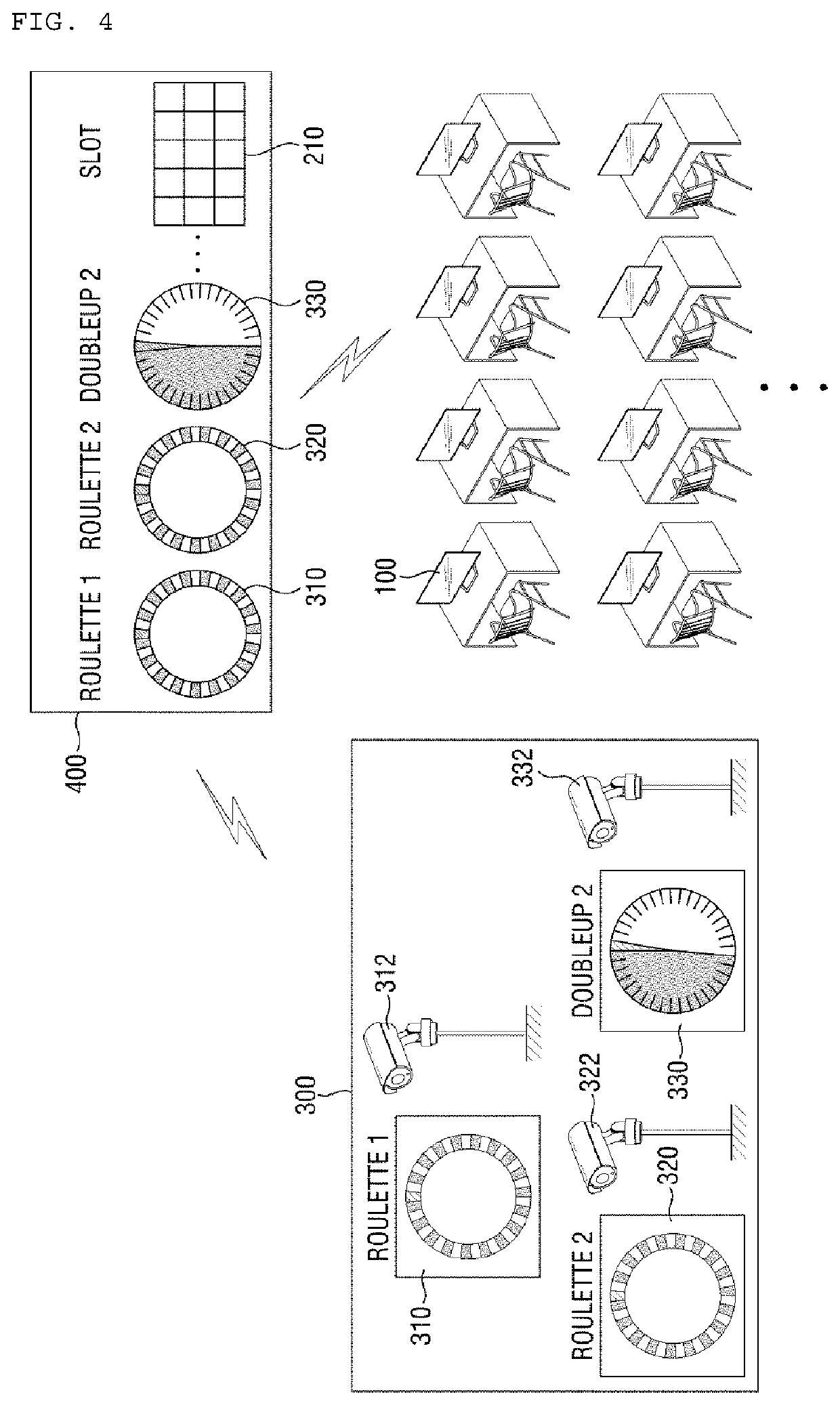 Multi-game machine display device