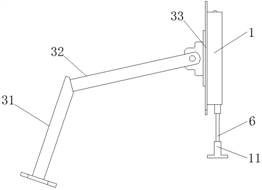 Tunnel construction lining and ballast bed relative displacement monitoring device