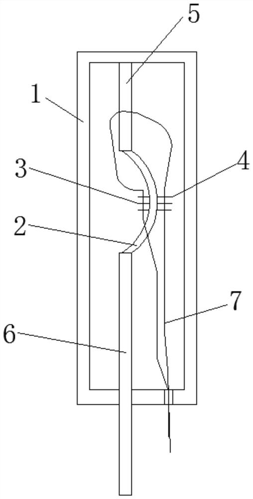 Tunnel construction lining and ballast bed relative displacement monitoring device