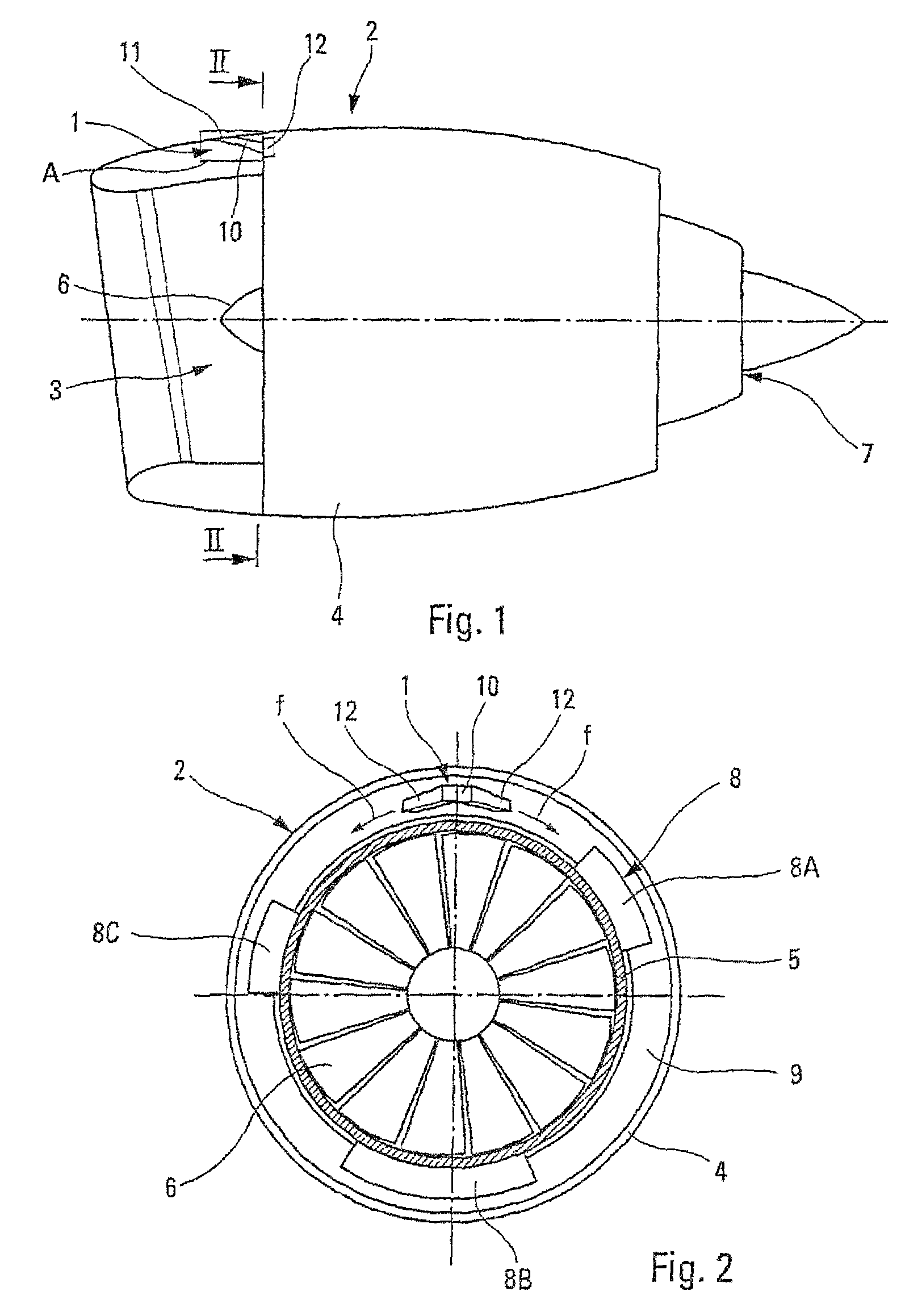 Air intake arrangement for a vehicle, in particular an aircraft