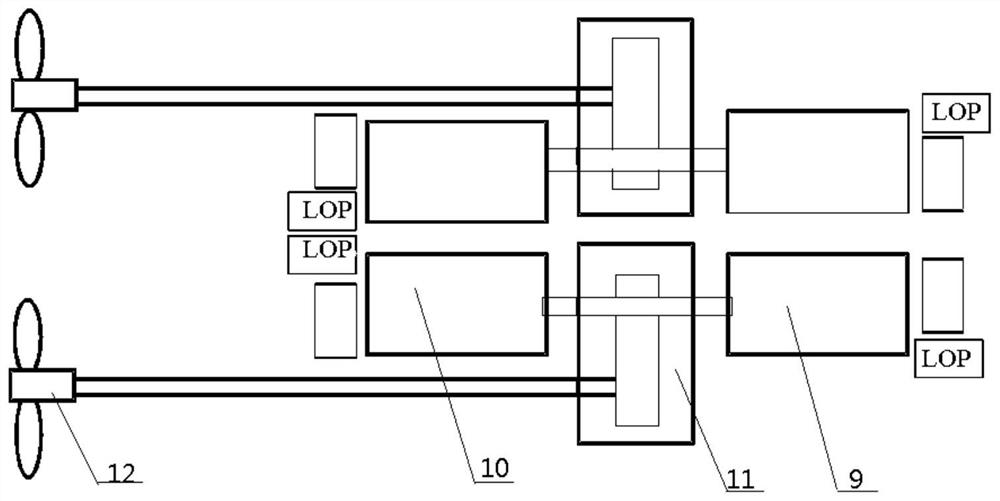 Centralized control device beside ship main propulsion device and control method