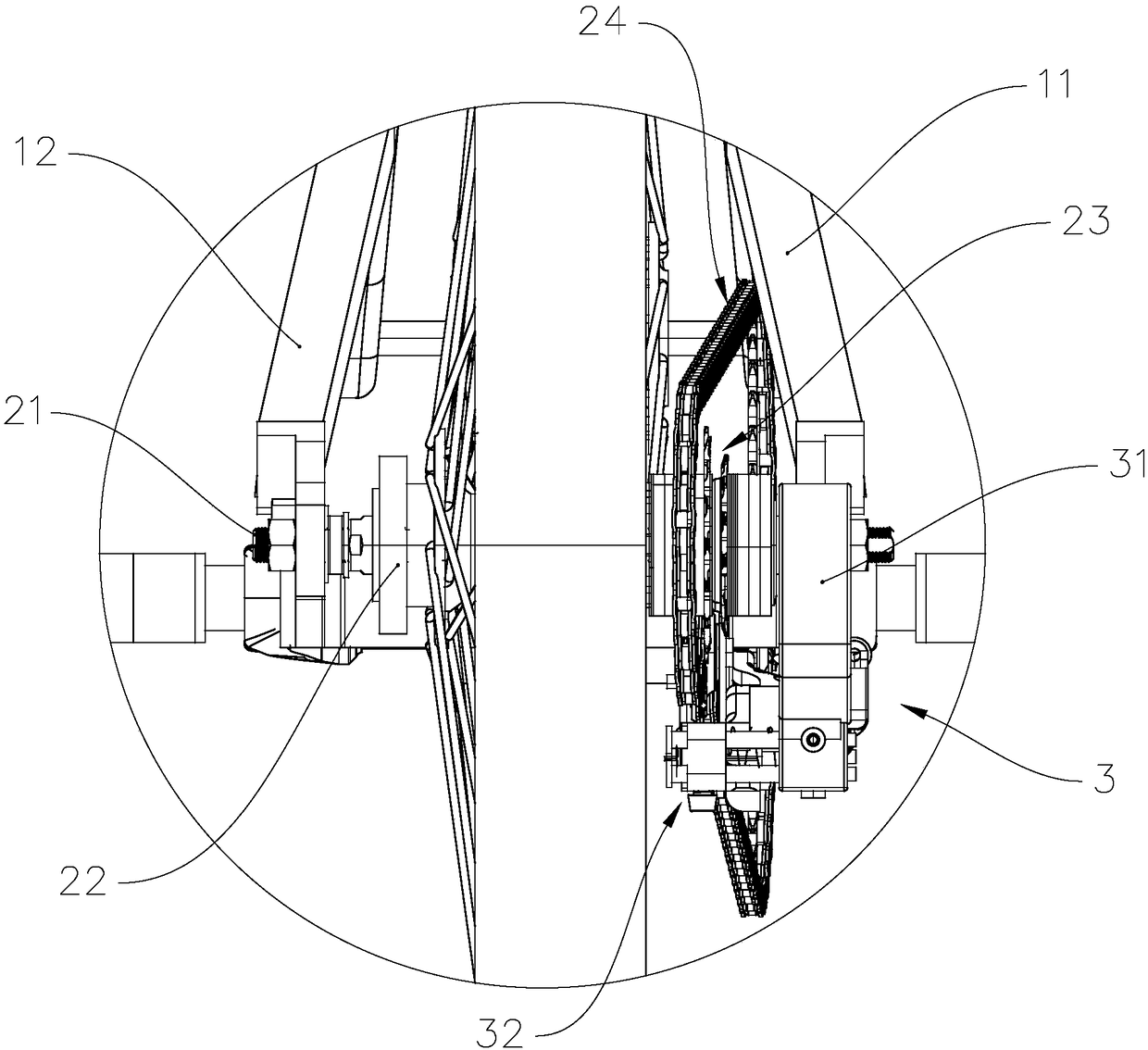 Bicycle chain shifting structure and bicycle