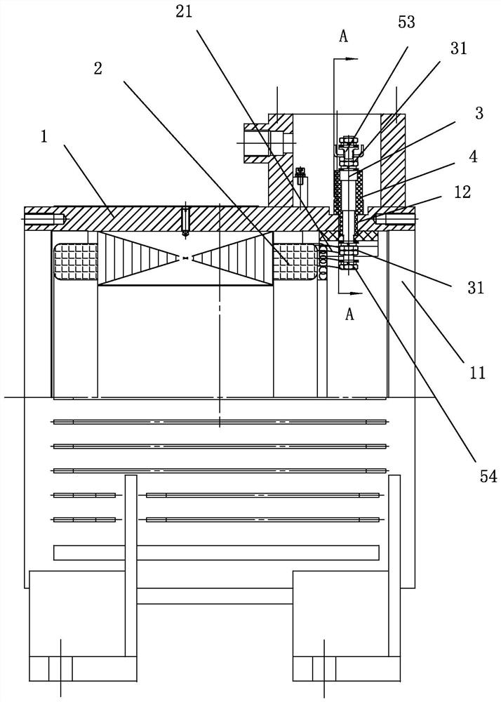 A mining explosion-proof permanent magnet synchronous frequency conversion traction motor wiring device