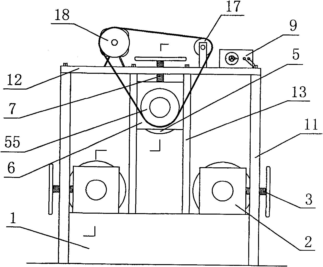 Embossment device of cylindrical wooden wares