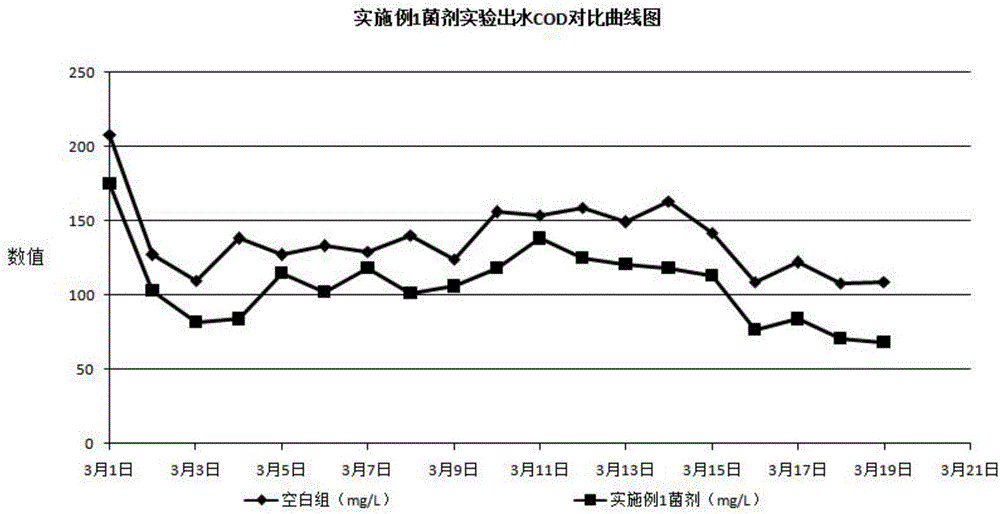 COD (chemical oxygen demand)-degrading fungicide agent and preparation method thereof