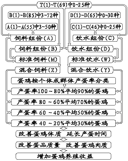 Laying hen feed taking nuts as feed components and classified feeding method of laying hen