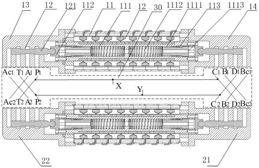 Double-butterfly coordinated distribution pump driven by linear resonant motor