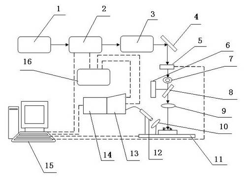 Femtosecond laser film micro-nanomachining real-time monitoring device