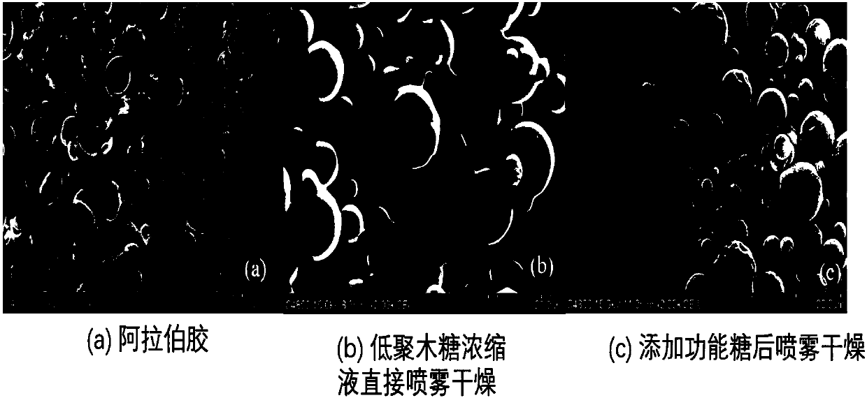 Preparation method of composite functional xylooligosaccharide composition for facilitating drying and resisting moisture absorption