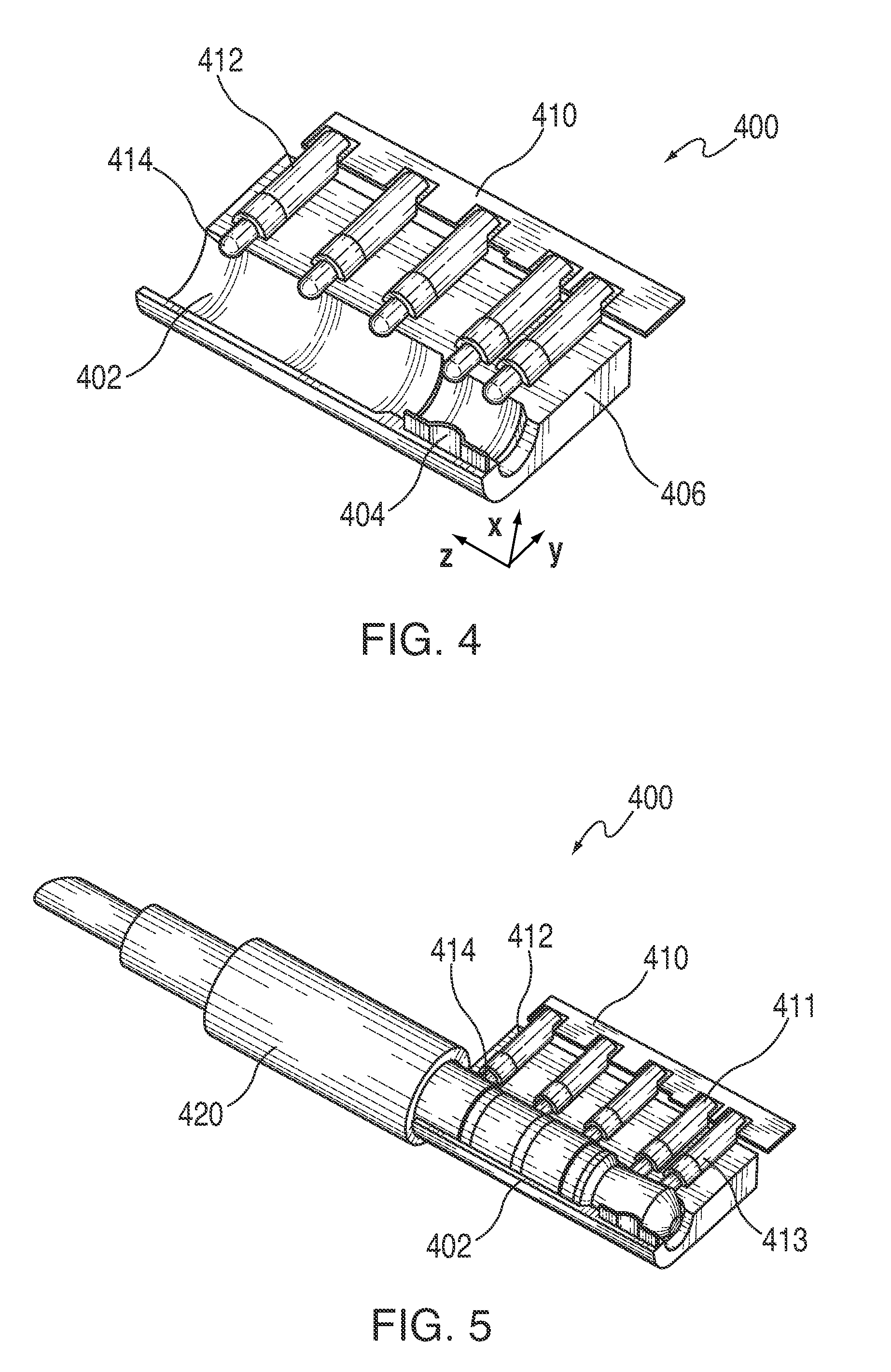 Audio jack with pogo pins for conductive contacts