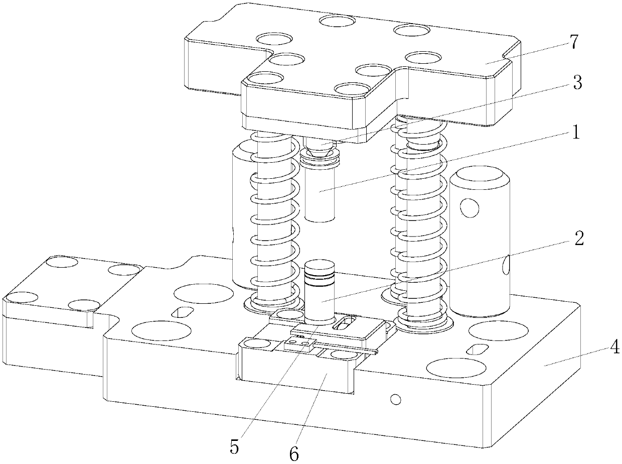 Pressing rivet device and method used for pressing rivet of material part