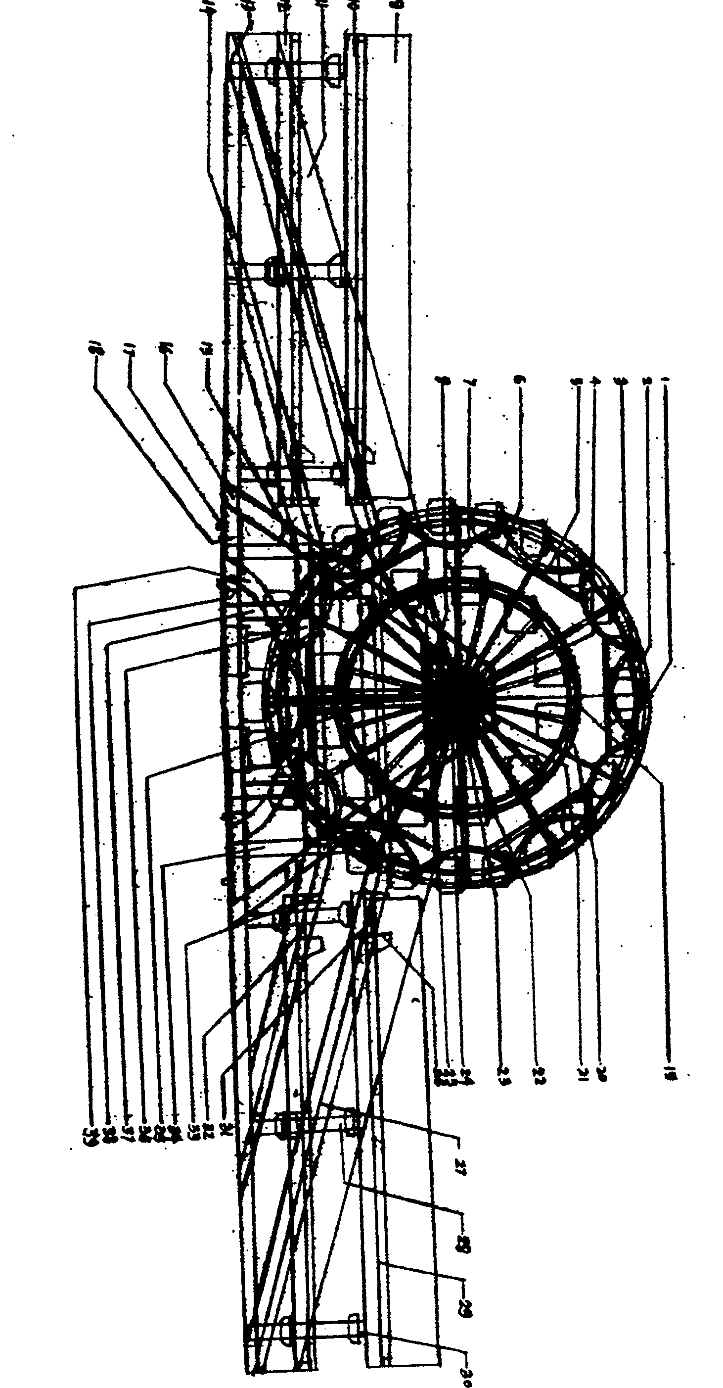 Inner ring and outer ring rotating three-dimensional garage with double-layer approach bridge garages