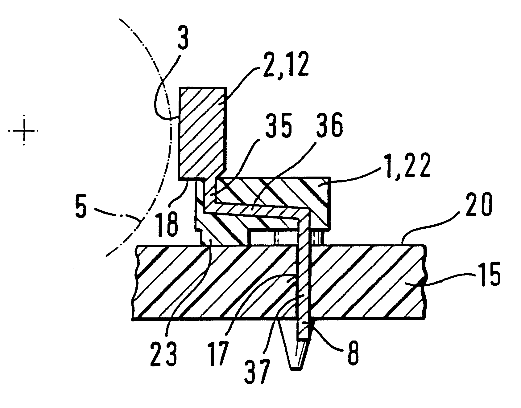 Component holder for a hall sensor and process for manufacturing a component holder