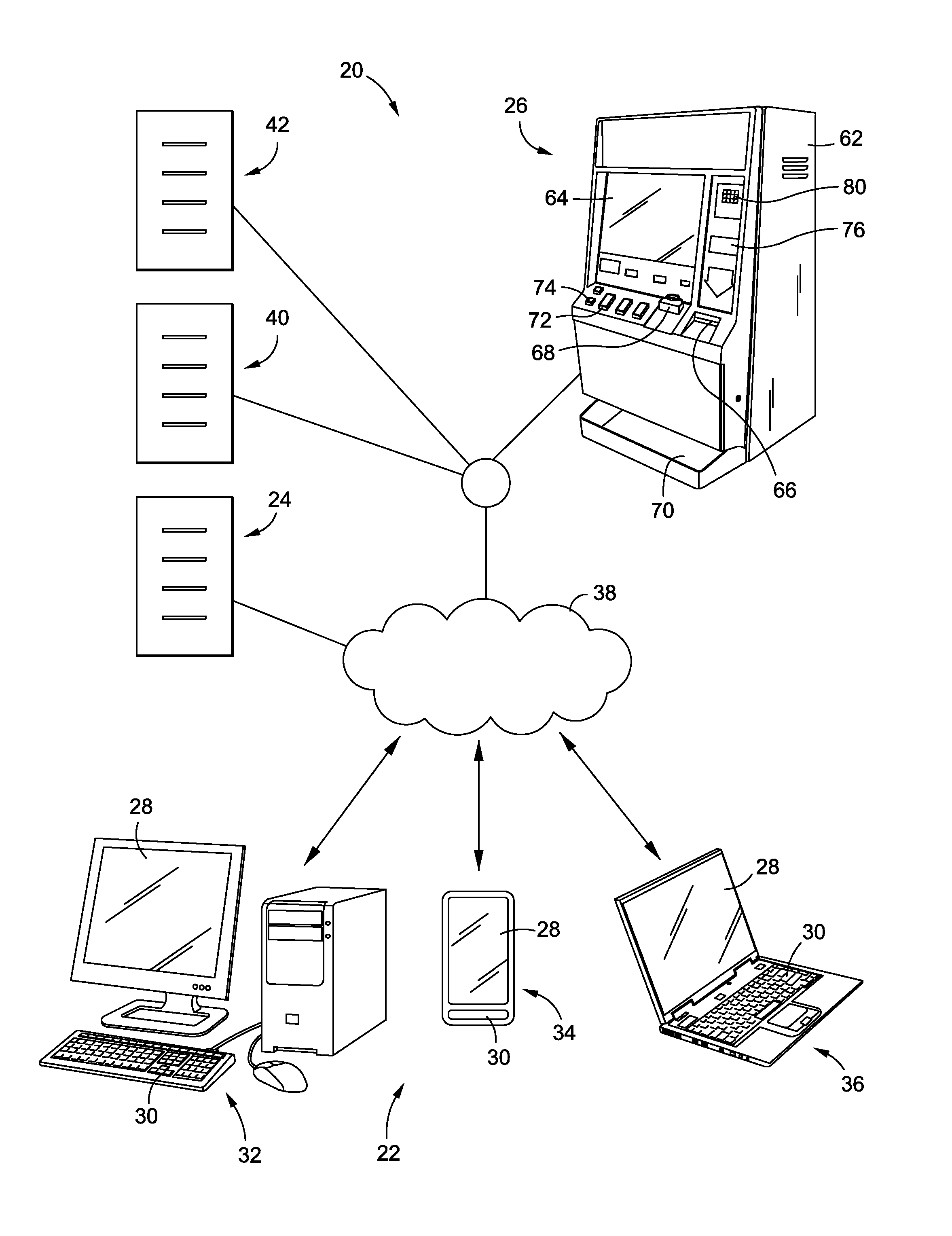 Method and system for linking casino games and on-line social network games