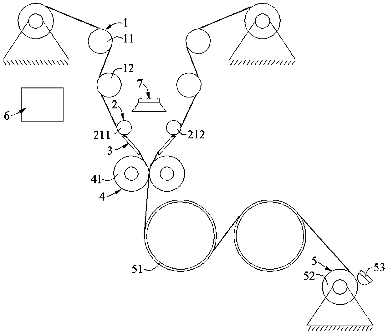 Garment cloth gluing and compounding device