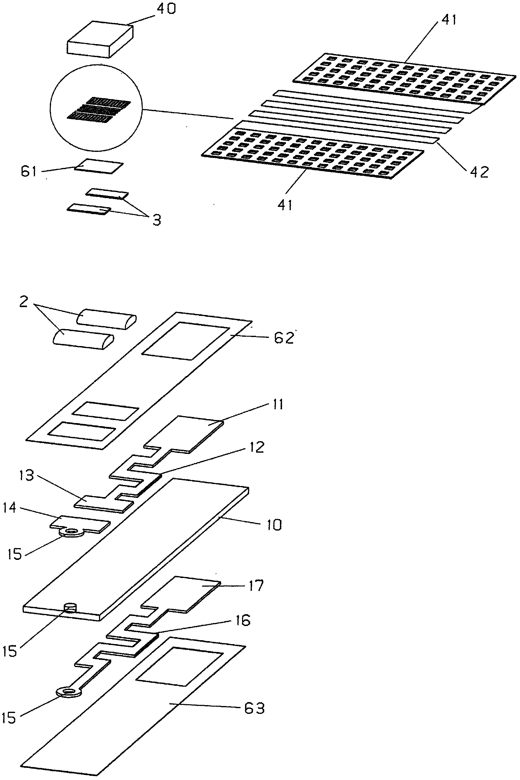 Temperature sensor as flip chip on a printed circuit board