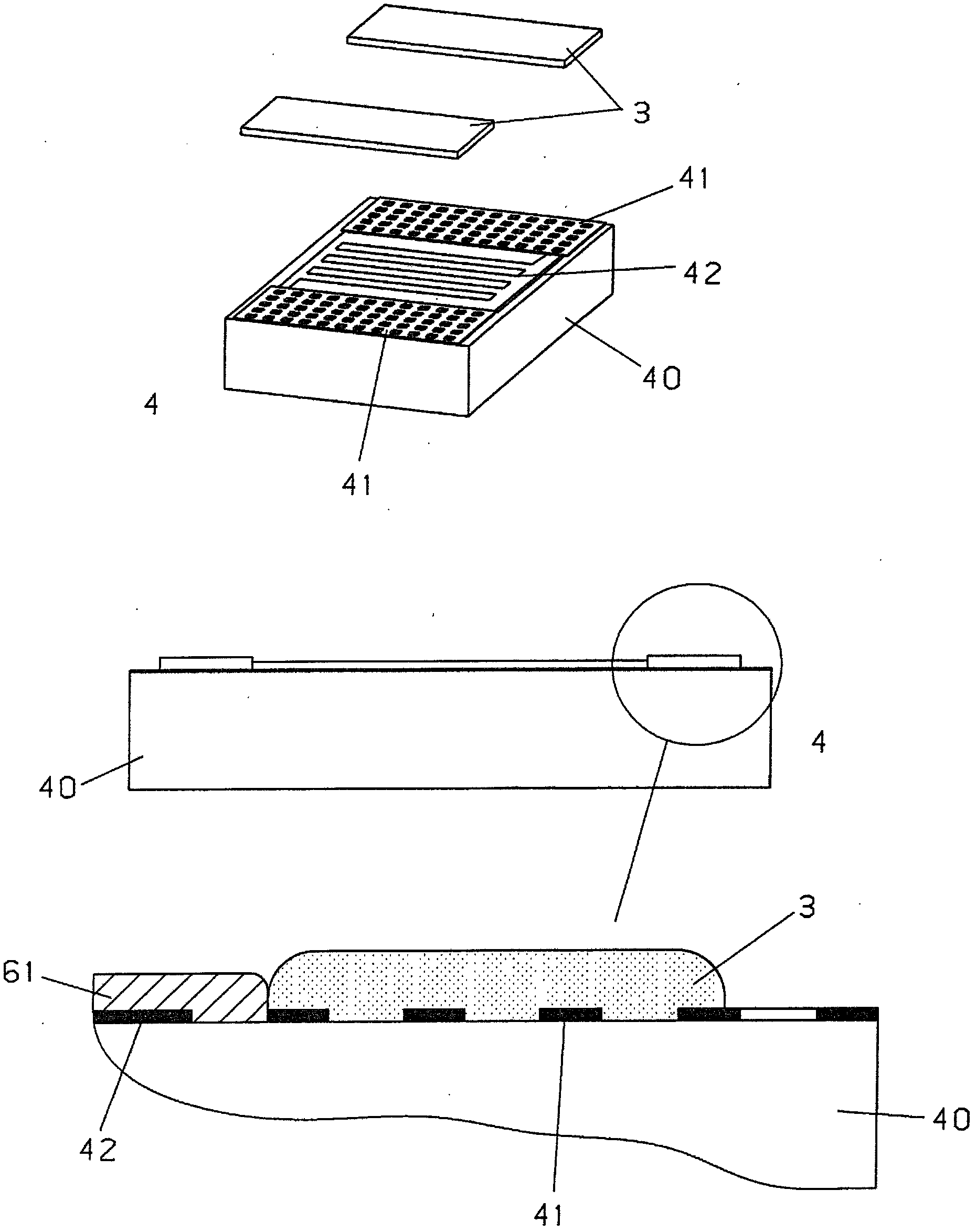 Temperature sensor as flip chip on a printed circuit board