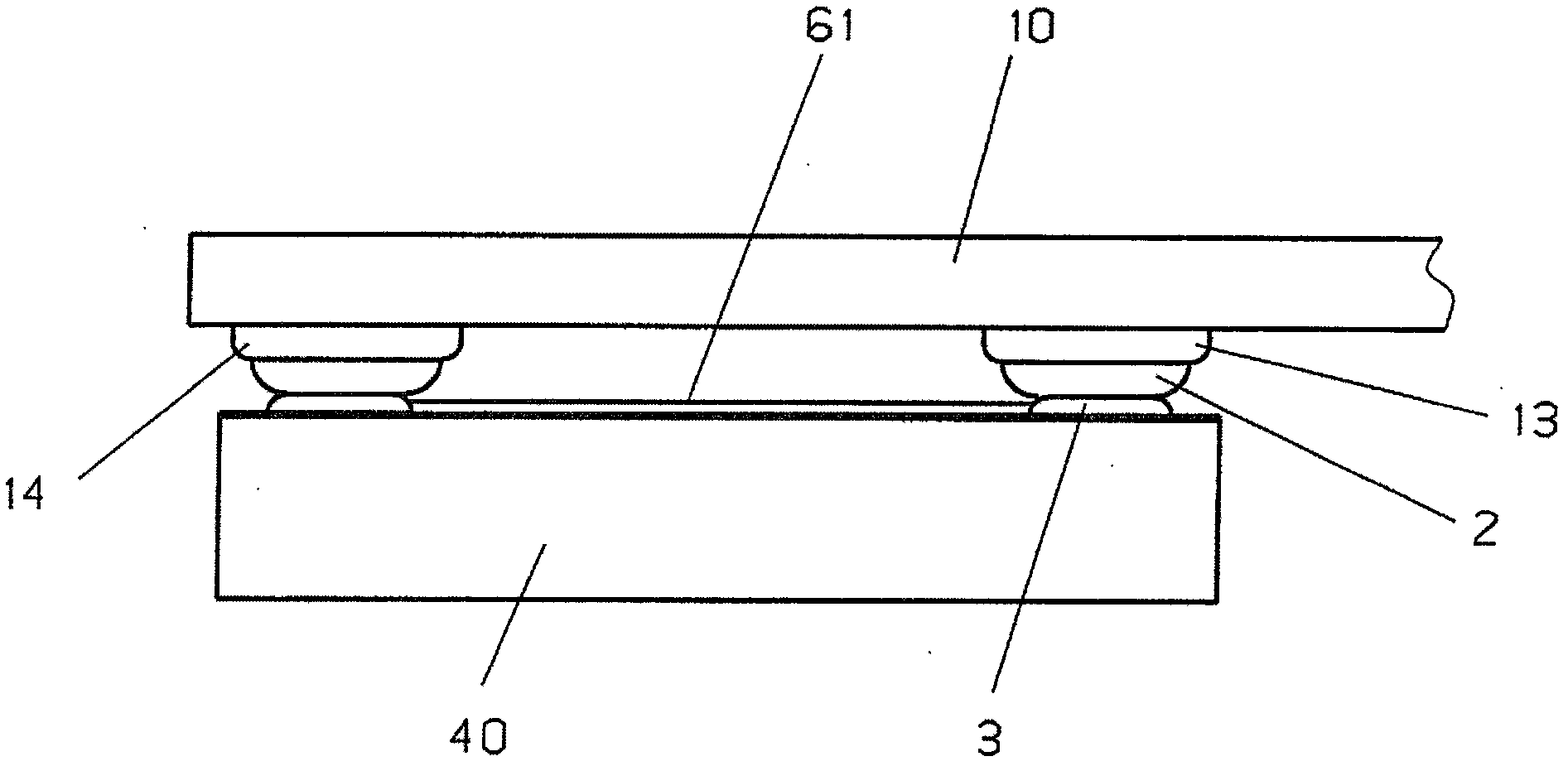 Temperature sensor as flip chip on a printed circuit board