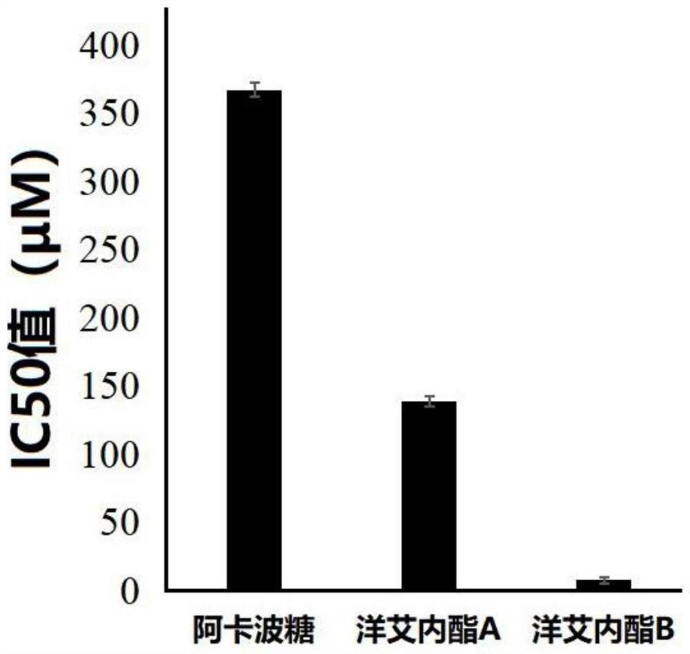 The medicinal use of enigninactone a and b as an α-glucosidase inhibitor and then for the preparation of hypoglycemic drugs