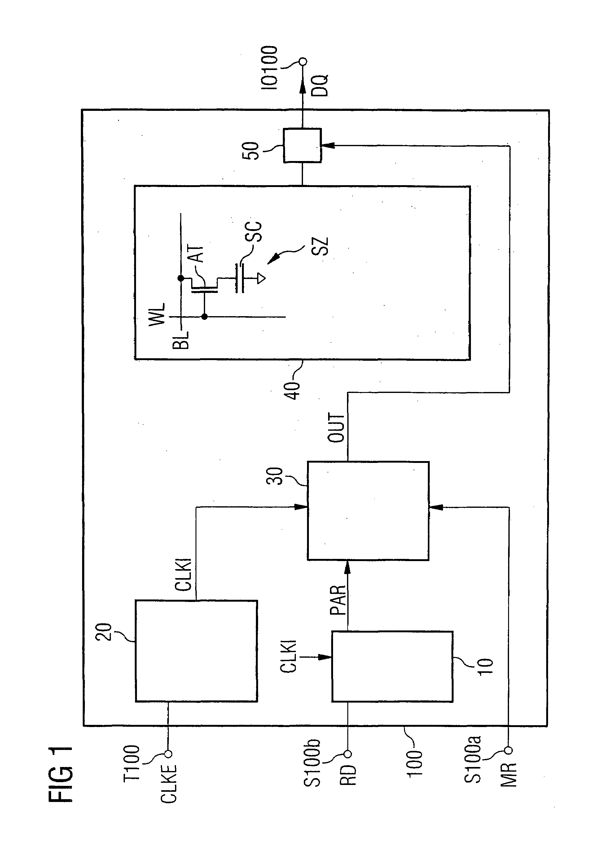 Integrated semiconductor memory device for synchronizing a signal with a clock signal