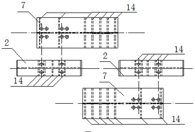 Testing and loading device for pure shear on shear type link beam